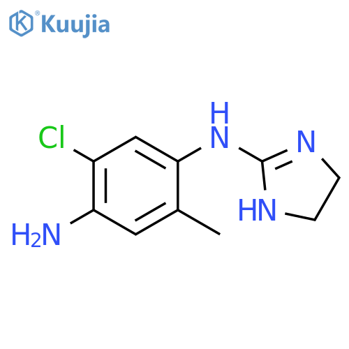 1,4-Benzenediamine, 5-chloro-N1-(4,5-dihydro-1H-imidazol-2-yl)-2-methyl- structure
