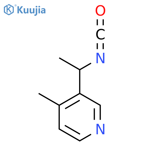 3-(1-isocyanatoethyl)-4-methylpyridine structure