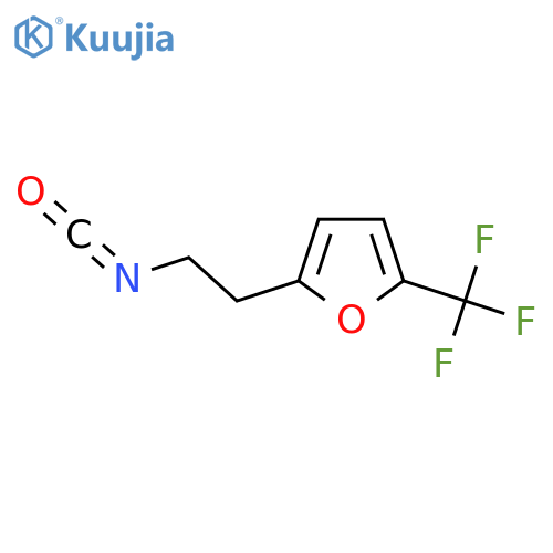2-(2-isocyanatoethyl)-5-(trifluoromethyl)furan structure