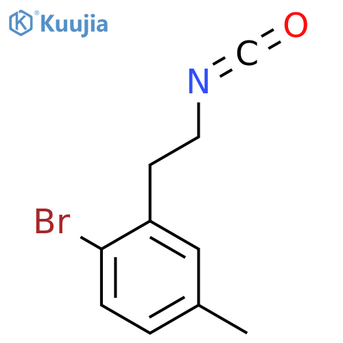 1-bromo-2-(2-isocyanatoethyl)-4-methylbenzene structure