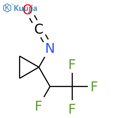 1-isocyanato-1-(1,2,2,2-tetrafluoroethyl)cyclopropane structure