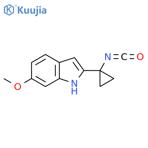 2-(1-isocyanatocyclopropyl)-6-methoxy-1H-indole structure