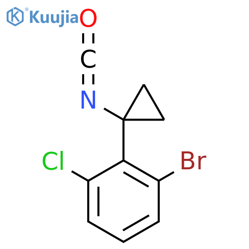 1-Bromo-3-chloro-2-(1-isocyanatocyclopropyl)benzene structure
