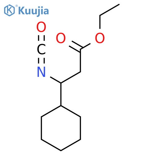 Ethyl 3-cyclohexyl-3-isocyanatopropanoate structure