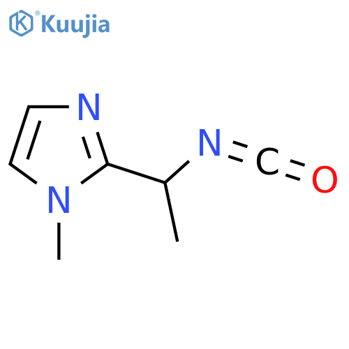 2-(1-isocyanatoethyl)-1-methyl-1H-imidazole structure