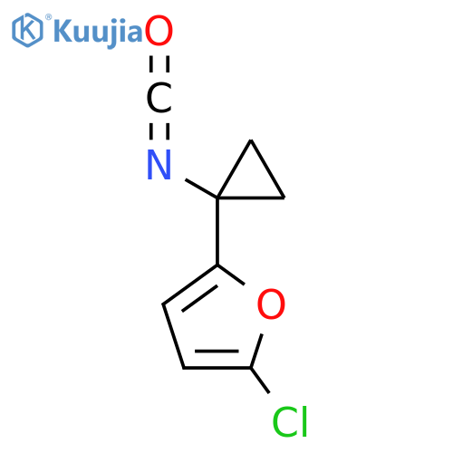 2-chloro-5-(1-isocyanatocyclopropyl)furan structure