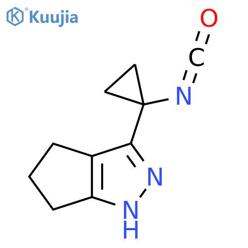 3-(1-isocyanatocyclopropyl)-1H,4H,5H,6H-cyclopentacpyrazole structure