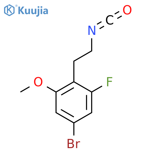 5-bromo-1-fluoro-2-(2-isocyanatoethyl)-3-methoxybenzene structure