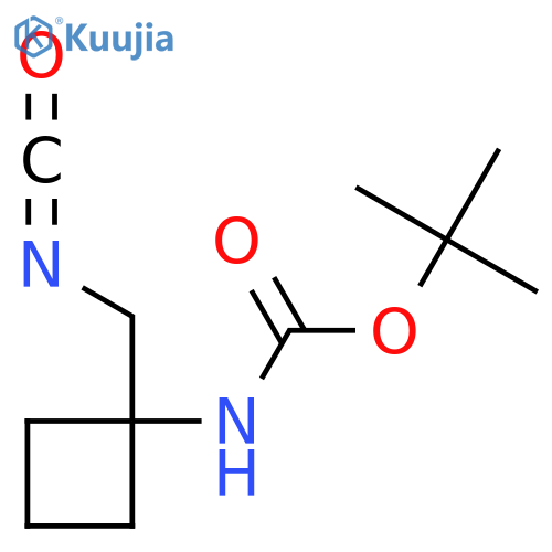 tert-butyl N-1-(isocyanatomethyl)cyclobutylcarbamate structure