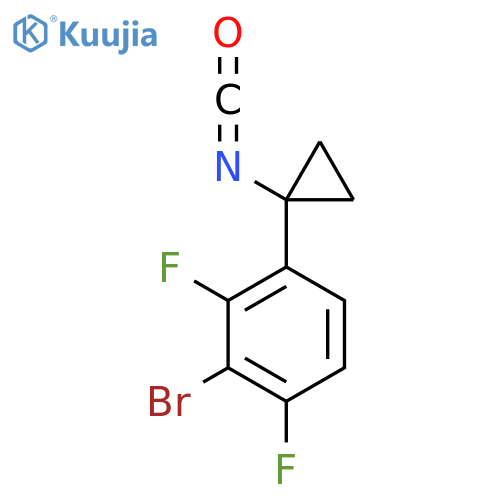 2-bromo-1,3-difluoro-4-(1-isocyanatocyclopropyl)benzene structure
