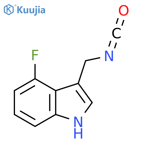 4-fluoro-3-(isocyanatomethyl)-1H-indole structure