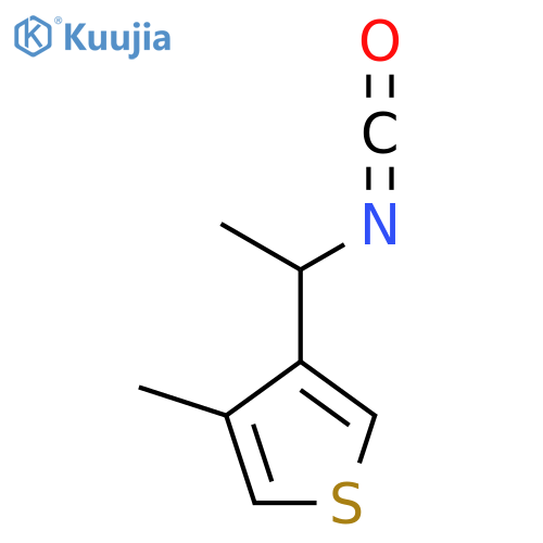 3-(1-isocyanatoethyl)-4-methylthiophene structure