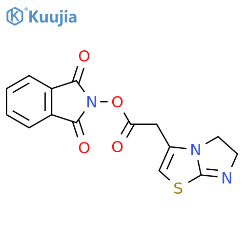 1,3-dioxo-2,3-dihydro-1H-isoindol-2-yl 2-{5H,6H-imidazo[2,1-b][1,3]thiazol-3-yl}acetate structure