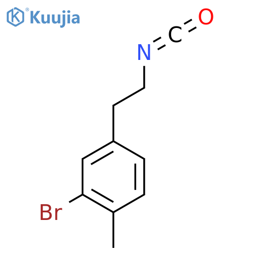 2-bromo-4-(2-isocyanatoethyl)-1-methylbenzene structure