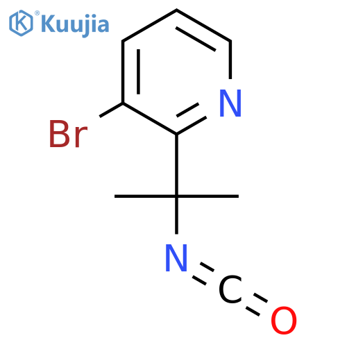 3-Bromo-2-(2-isocyanatopropan-2-yl)pyridine structure