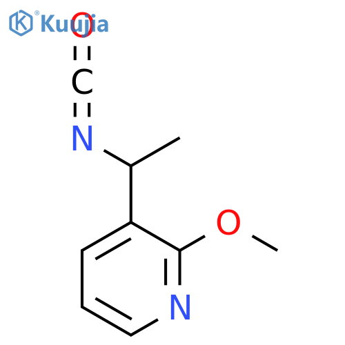 3-(1-Isocyanatoethyl)-2-methoxypyridine structure