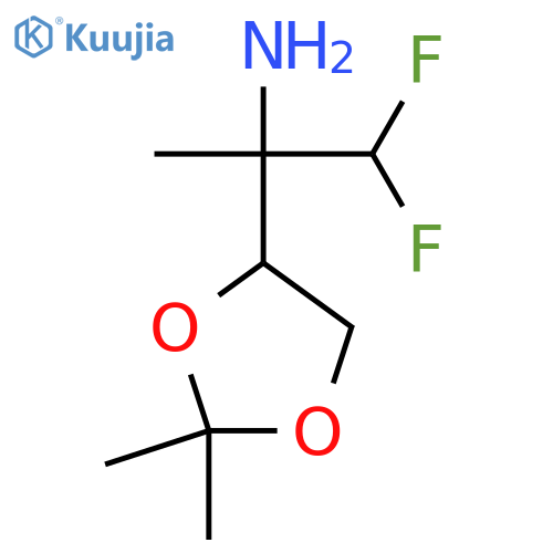 2-(2,2-dimethyl-1,3-dioxolan-4-yl)-1,1-difluoropropan-2-amine structure