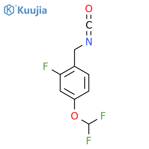 4-(difluoromethoxy)-2-fluoro-1-(isocyanatomethyl)benzene structure