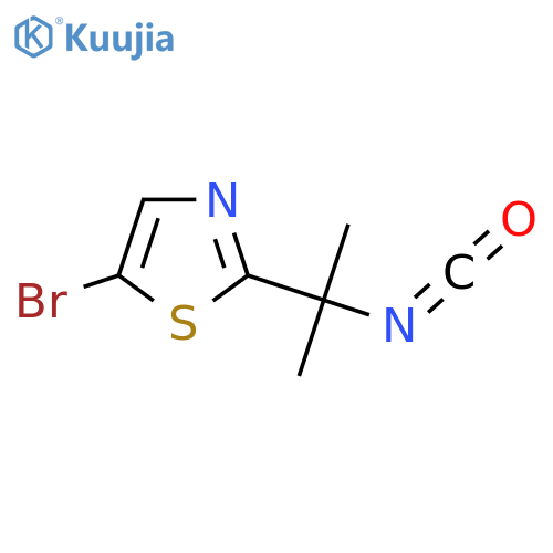 5-bromo-2-(2-isocyanatopropan-2-yl)-1,3-thiazole structure