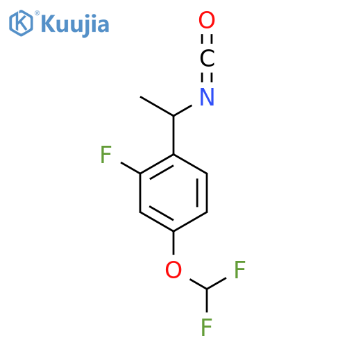 4-(difluoromethoxy)-2-fluoro-1-(1-isocyanatoethyl)benzene structure