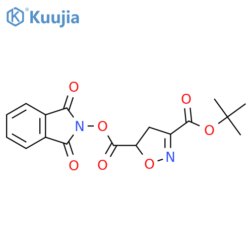 3-tert-butyl 5-(1,3-dioxo-2,3-dihydro-1H-isoindol-2-yl) 4,5-dihydro-1,2-oxazole-3,5-dicarboxylate structure