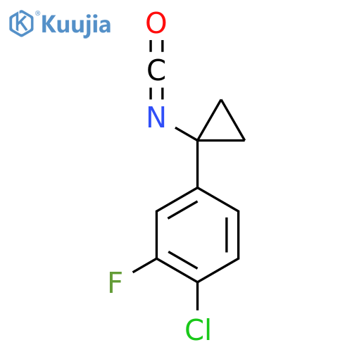 1-chloro-2-fluoro-4-(1-isocyanatocyclopropyl)benzene structure