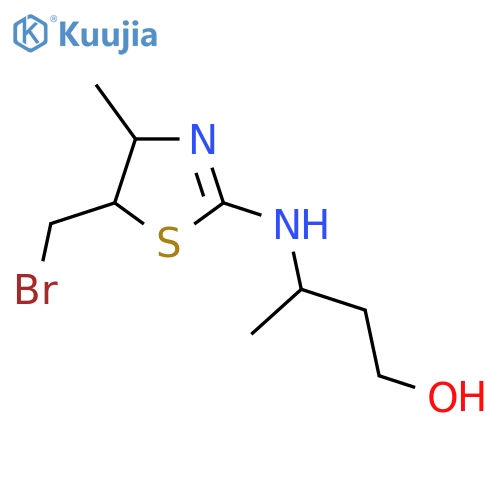 3-{5-(bromomethyl)-4-methyl-4,5-dihydro-1,3-thiazol-2-ylamino}butan-1-ol structure