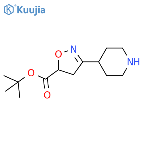 Tert-butyl 3-(piperidin-4-yl)-4,5-dihydro-1,2-oxazole-5-carboxylate structure