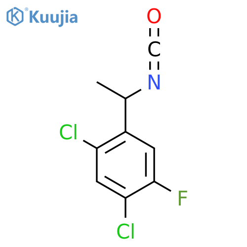 1,5-dichloro-2-fluoro-4-(1-isocyanatoethyl)benzene structure