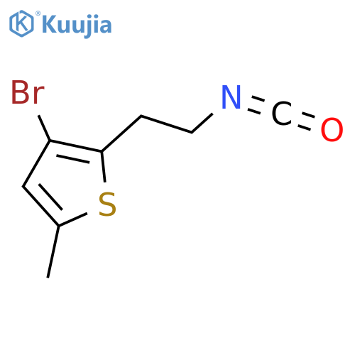 3-bromo-2-(2-isocyanatoethyl)-5-methylthiophene structure