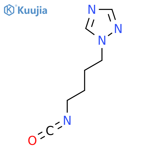 1-(4-isocyanatobutyl)-1H-1,2,4-triazole structure