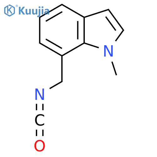 7-(isocyanatomethyl)-1-methyl-1H-indole structure