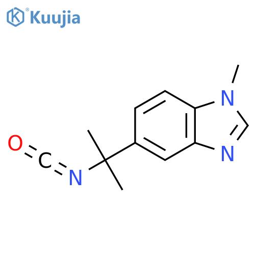5-(2-isocyanatopropan-2-yl)-1-methyl-1H-1,3-benzodiazole structure