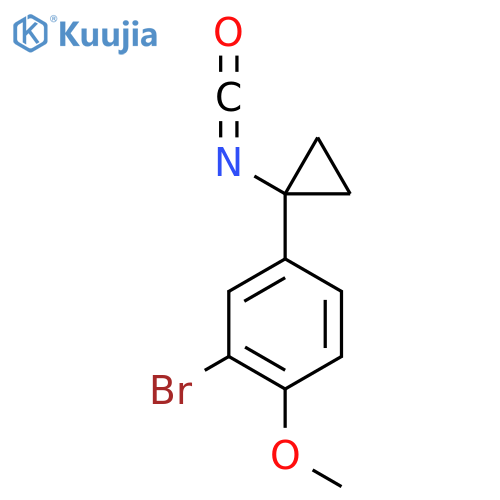 2-bromo-4-(1-isocyanatocyclopropyl)-1-methoxybenzene structure