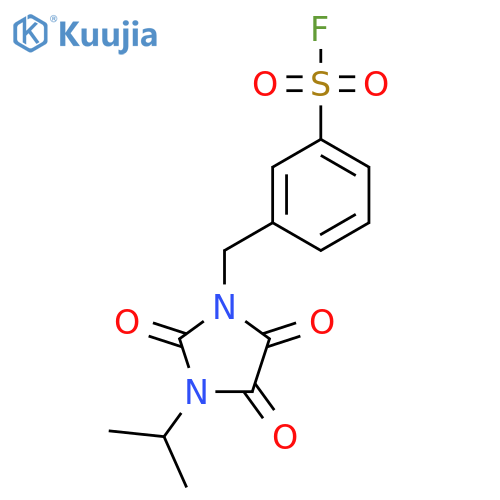 3-{[2,4,5-Trioxo-3-(propan-2-yl)imidazolidin-1-yl]methyl}benzene-1-sulfonyl fluoride structure