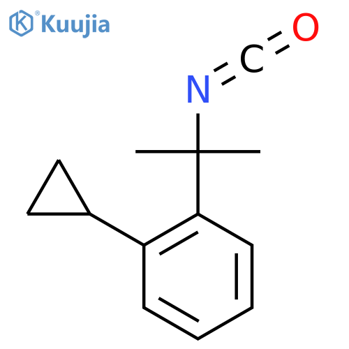 1-cyclopropyl-2-(2-isocyanatopropan-2-yl)benzene structure