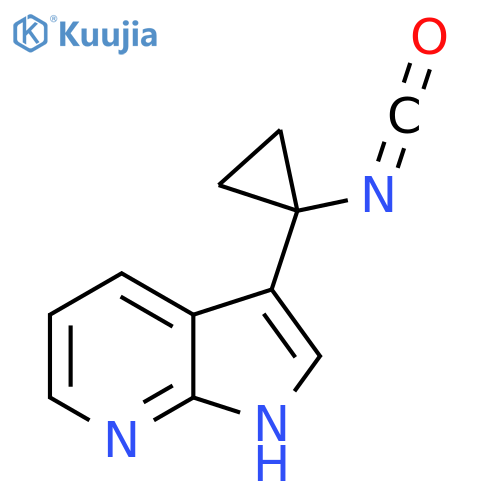 3-(1-isocyanatocyclopropyl)-1H-pyrrolo2,3-bpyridine structure
