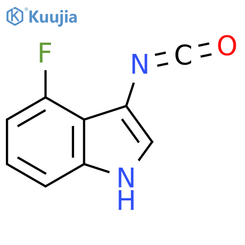 4-fluoro-3-isocyanato-1H-indole structure