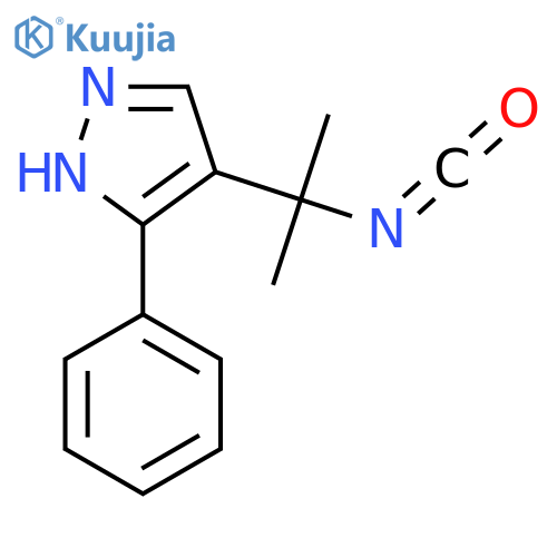 4-(2-isocyanatopropan-2-yl)-3-phenyl-1H-pyrazole structure