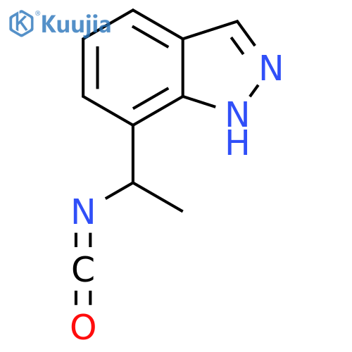 7-(1-isocyanatoethyl)-1H-indazole structure