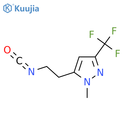 5-(2-isocyanatoethyl)-1-methyl-3-(trifluoromethyl)-1H-pyrazole structure