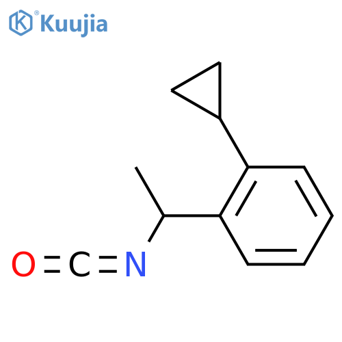 1-cyclopropyl-2-(1-isocyanatoethyl)benzene structure