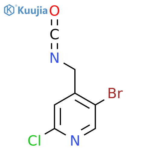 5-bromo-2-chloro-4-(isocyanatomethyl)pyridine structure