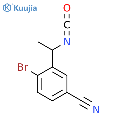 4-bromo-3-(1-isocyanatoethyl)benzonitrile structure