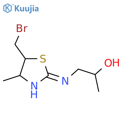 1-{5-(bromomethyl)-4-methyl-4,5-dihydro-1,3-thiazol-2-ylamino}propan-2-ol structure