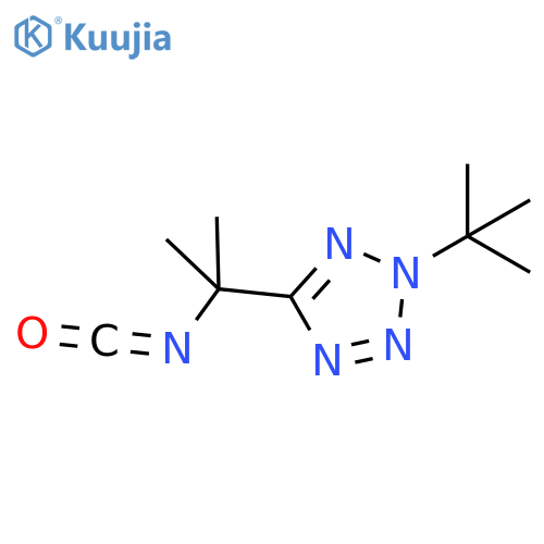 2-tert-butyl-5-(2-isocyanatopropan-2-yl)-2H-1,2,3,4-tetrazole structure