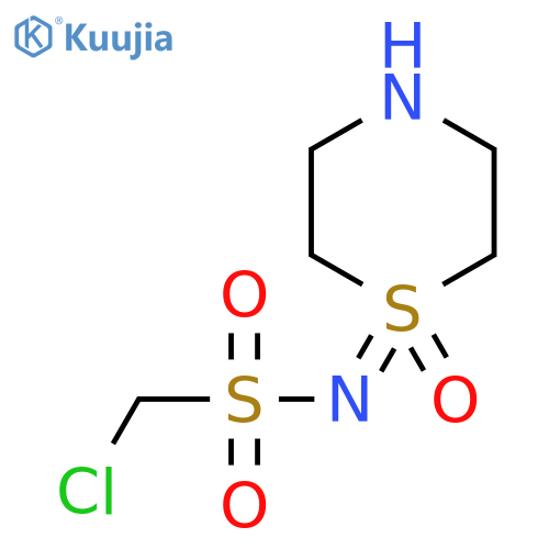1-chloro-N-(1-oxo-1lambda6-thiomorpholin-1-ylidene)methanesulfonamide structure