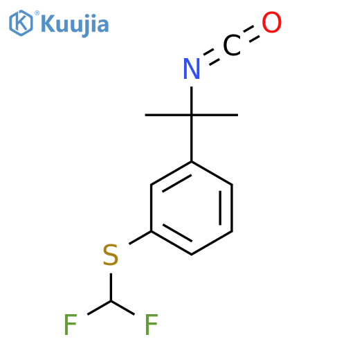 1-(difluoromethyl)sulfanyl-3-(2-isocyanatopropan-2-yl)benzene structure