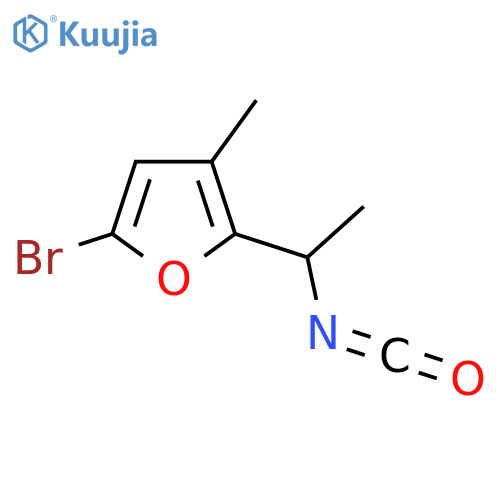 5-Bromo-2-(1-isocyanatoethyl)-3-methylfuran structure