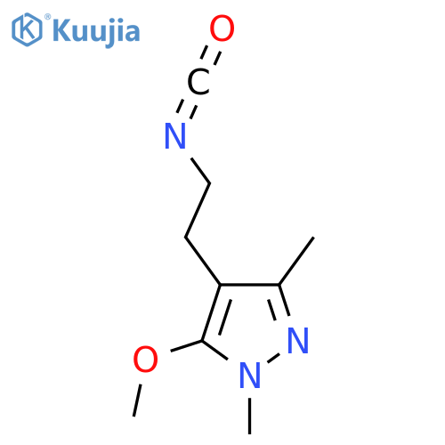 4-(2-isocyanatoethyl)-5-methoxy-1,3-dimethyl-1H-pyrazole structure